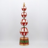 46" Christmas Ornament Tower Decoration White, Red, & Green)