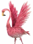 48" Large Flamingo Decor - Wings Up