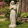 47" Heart Holding Angel "Evangeline" - Antique Grey