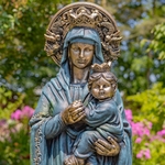 48" Lady of Perpetual Help Garden Statue - Antique Bronze