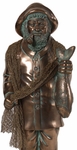 48" Salty Fisherman Statue - Verd Bronze