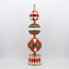 49" Christmas Ornament Tower Decoration (Red, Green, & White)