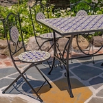 5-Piece Rectangular Mosaic Garden Set - Navy/Yellow 5-Piece Rectangular Mosaic Garden Set - Navy/Yellow