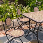 5-Piece Rectangular Mosaic Garden Set - Tan/Yellow 5-Piece Rectangular Mosaic Garden Set - Tan/Yellow