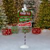 50" North Pole Solar Lantern w/Crossing Signs