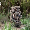 52" Rocky Waterfalls Outdoor Fountain w/LED Lights