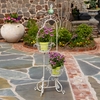 55" Two-Tier Sailor Ball Plant Stand - Antique White