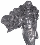 56" Wall Mermaid - Aluminum Finish