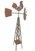 58" Rustic Rooster Spinner Windmill