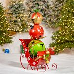 59" Joyful Iron Christmas Sleigh w/Giant Jingle Bells - Large