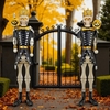 59" Large Halloween Gold Ancient Skeleton Soldiers (Set of 2)
