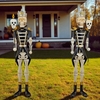 59" Large Halloween Silver Ancient Skeleton Soldiers (Set of 2)