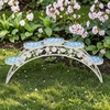 5ft. Santorini Bridge Plant Stand w/Mosaic - Antique White