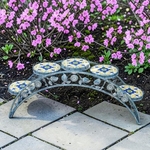 5ft. Santorini Bridge Plant Stand w/Mosaic - Mossy Blue
