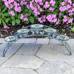 6.5ft. Santorini Bridge Plant Stand w/Mosaic - Mossy Blue