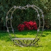 6.8ft. Heart-Shaped Iron Bench - Antique Bronze