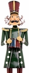 60" Forest Green Iron Christmas Nutcracker w/Drum "Leo"