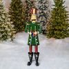 60" Forest Green Iron Christmas Nutcracker w/Drum "Leo"
