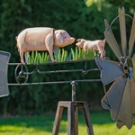 60" Pig Family Motion Windmill 60" Pig Family Motion Windmill