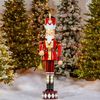61" Iron Christmas Nutcracker w/Trumpet & LED Lights "David"
