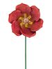 61" Textured Poppy Flower Spinner Stake