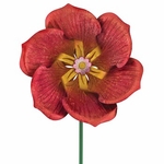 61" Textured Poppy Flower Spinner Stake 61" Textured Poppy Flower Spinner Stake