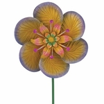 61" Textured Purple Flower Spinner Stake 61" Textured Purple Flower Spinner Stake