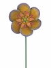 61" Textured Purple Flower Spinner Stake