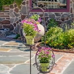 65" Two-Tier Sailor Ball Plant Stand - Antique Bronze 65" Two-Tier Sailor Ball Plant Stand - Antique Bronze