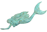 67" Swimming Mermaid Wall Decor - Shipwreck Finish