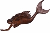 67" Swimming Mermaid Wall Decor - Wood Finish