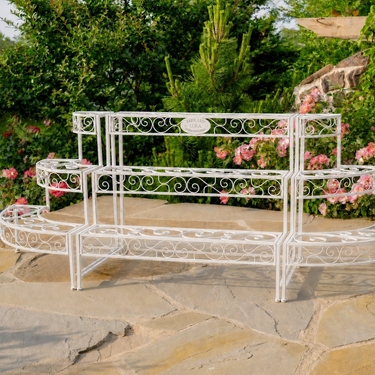 6Ft. 3-Tier Staging Plant Stand Display - Antique White - Click to enlarge