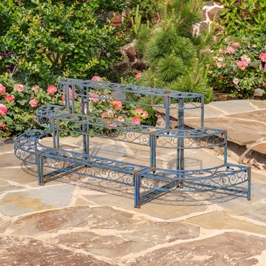 6Ft. 3-Tier Staging Plant Stand Display - Cobalt Blue - Click to enlarge
