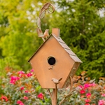 71" Yankee Doodle Feather Birdhouse Stake 71" Yankee Doodle Feather Birdhouse Stake