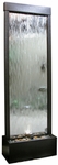 72" Mirror Waterfall w/Stones & LED Light - Silver