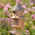 74" Country Style Birdhouse & Feeder Stake II 74" Country Style Birdhouse & Feeder Stake II