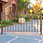 74" Iron Garden Gate Fence - Antique Bronze 74" Iron Garden Gate Fence - Antique Bronze
