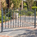 74" Iron Garden Gate Fence - Light Blue 74" Iron Garden Gate Fence - Light Blue