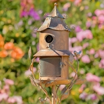 74" Pagoda Style Birdhouse & Feeder Stake 74" Pagoda Style Birdhouse & Feeder Stake