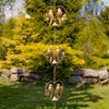 78" Iron Lovebird Rain Chain w/Bells - Antique Copper