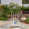 8.75ft. Parisian Garden Bridge w/Mosaic Accent - Antique White