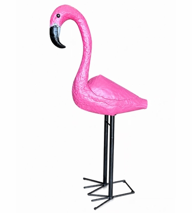8 Ft. Large Pink Flamingo - Recycled Metal - Click to enlarge