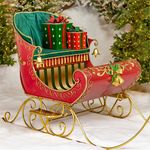 8ft. Long Opulent Metal Christmas Sleigh