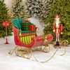 8ft. Long Opulent Metal Christmas Sleigh