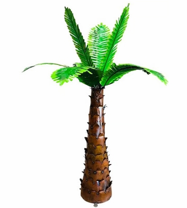 9 Ft. Palm Tree Sculpture - Recycled Metal - Click to enlarge