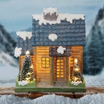 9" LED Snowcapped House w/Battery Operated Timer