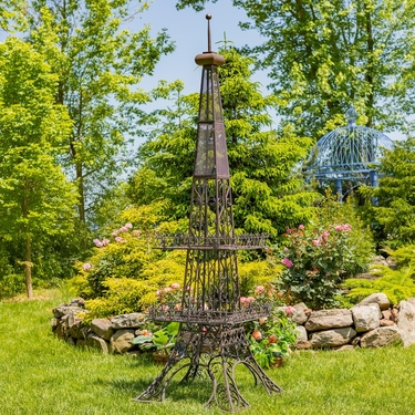 9ft. Eiffel Tower Inspired Plant Stand - Copper Brown - Click to enlarge