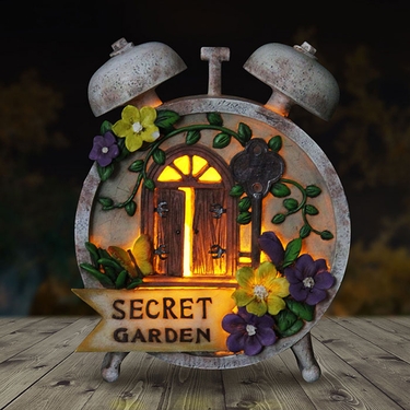 Alarm Clock Fairy House - Battery Powered - Click to enlarge