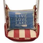 Americana Stripe Live, Love, Lake Hammock Chair Swing Set