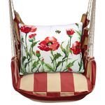 Americana Stripe Poppies & Bee Hammock Chair Swing Set